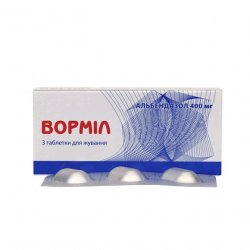 Вормил (аналог Альдазол, Альбендазол) жевательные таблетки 400 мг N3 в Иркутске и области фото